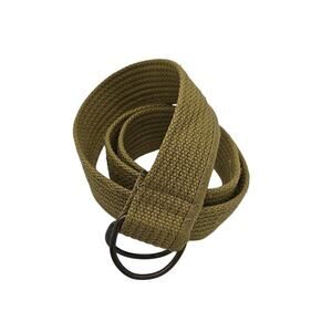 Vtg Y2K Plugg Co Double D-Ring Buckle Adjustable Canvas Webbing Belt Mens Sz 42"